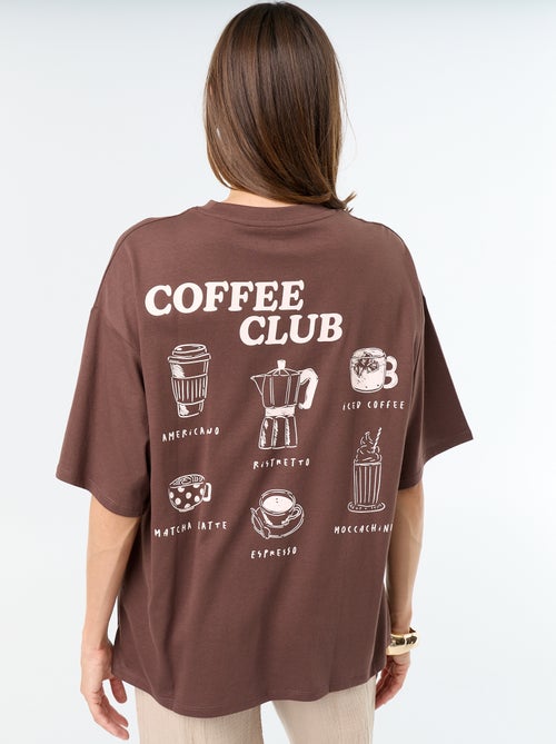T-shirt oversize avec print au dos - Kiabi