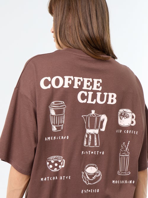 T-shirt oversize avec print au dos - Kiabi