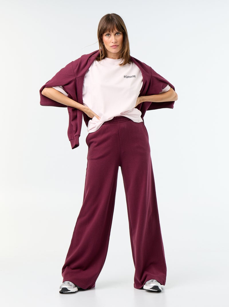 T-shirt oversize avec print au dos Rose - Kiabi