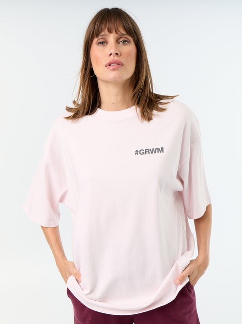 T-shirt oversize avec print au dos - Kiabi