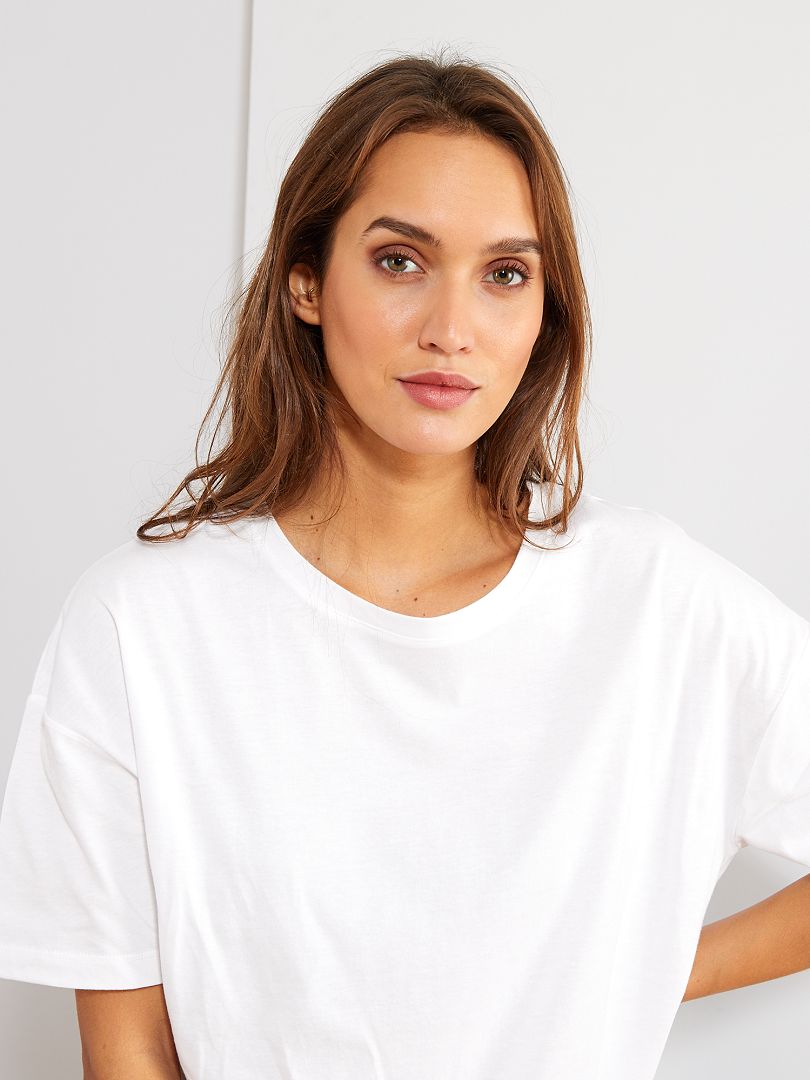 T-shirt oversize blanc - Kiabi