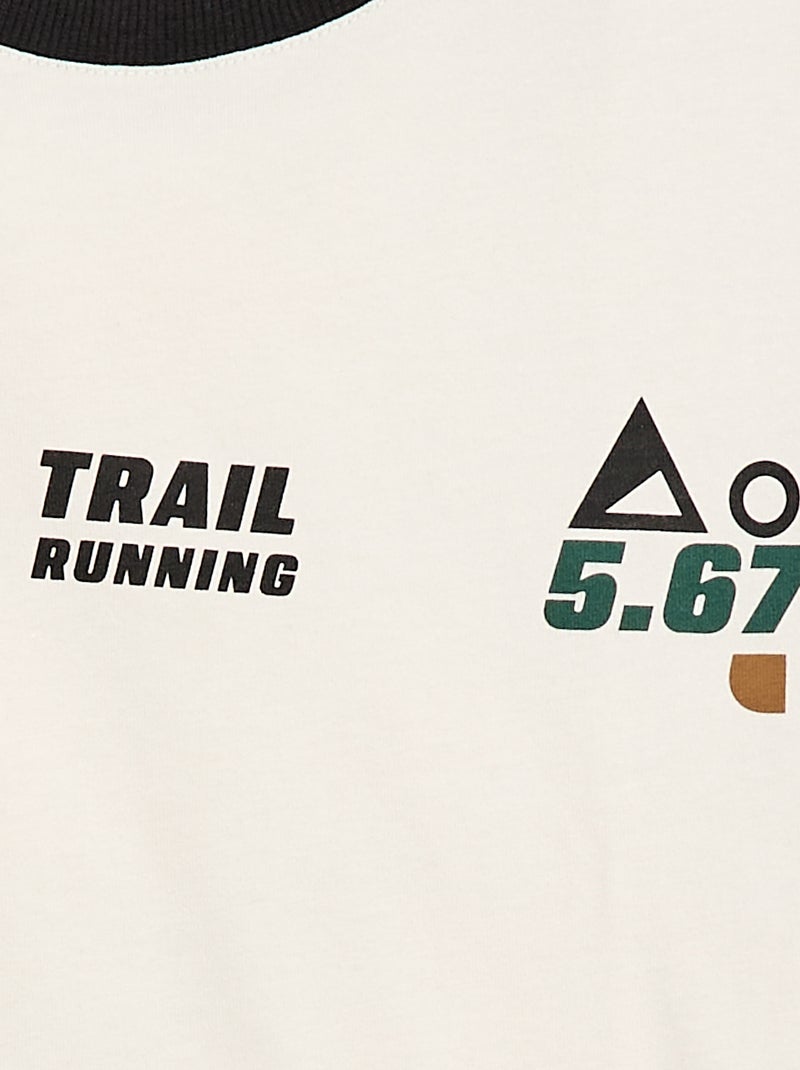 T-shirt oversize color bloc Blanc - Kiabi