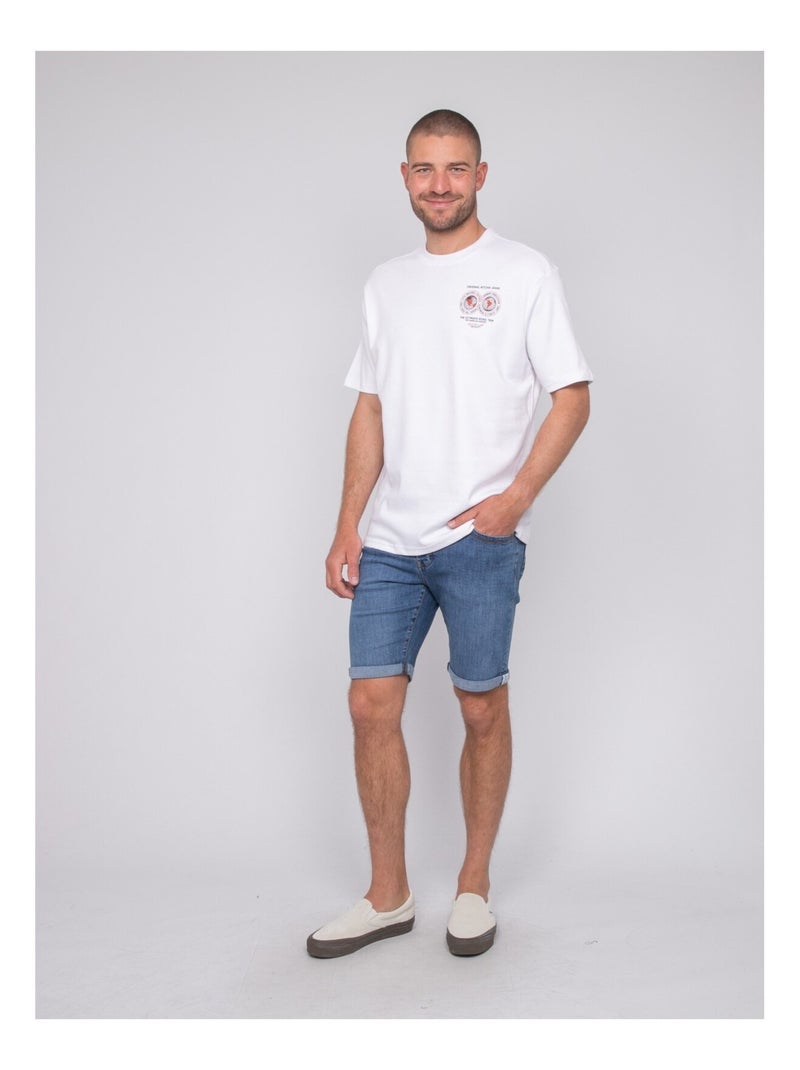 T-shirt oversize coton motifs NARADITI Blanc - Kiabi