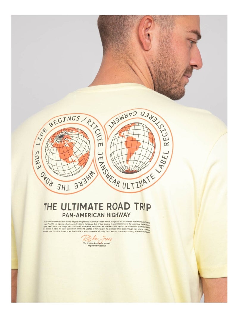 T-shirt oversize coton motifs NARADITI Jaune - Kiabi