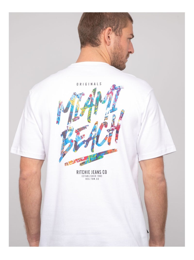 T-shirt oversize coton motifs NASCADE Blanc - Kiabi