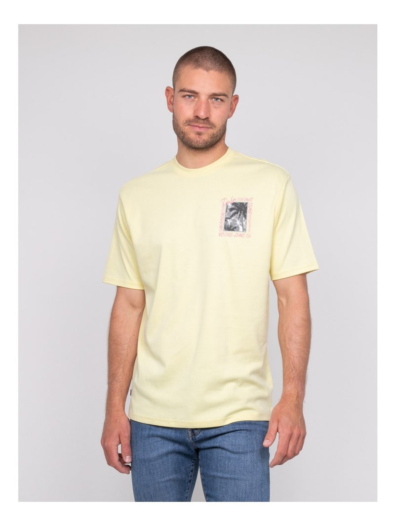 T-shirt oversize coton motifs NOBORA Jaune - Kiabi