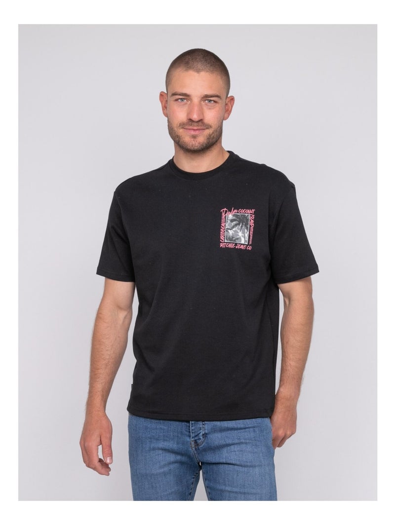 T-shirt oversize coton motifs NOBORA Noir - Kiabi