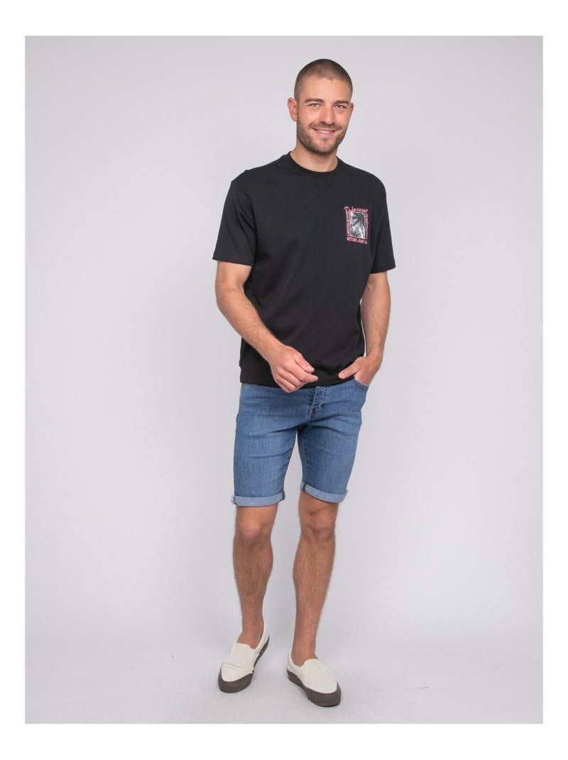 T-shirt oversize coton motifs NOBORA Noir - Kiabi