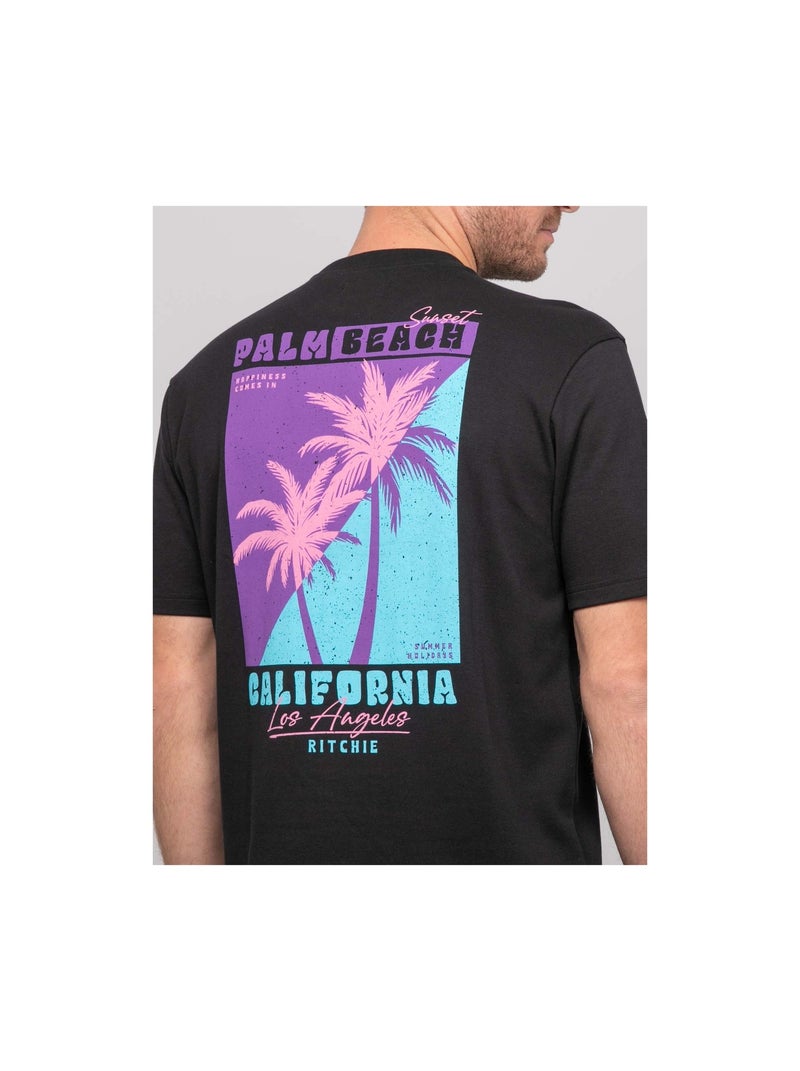 T-shirt oversize coton NAHATOL Noir - Kiabi