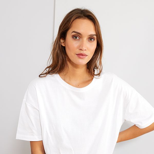 t shirt blanc oversize femme