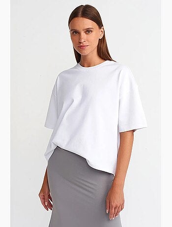 T-shirt oversize en coton à col rond dilvin