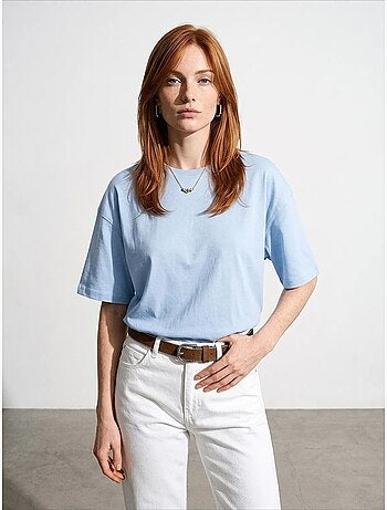 T-shirt oversize en coton à col rond dilvin