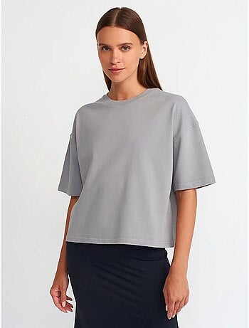 T-shirt oversize en coton à col rond dilvin