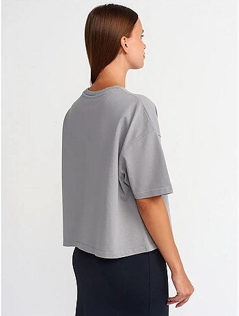 T-shirt oversize en coton à col rond dilvin