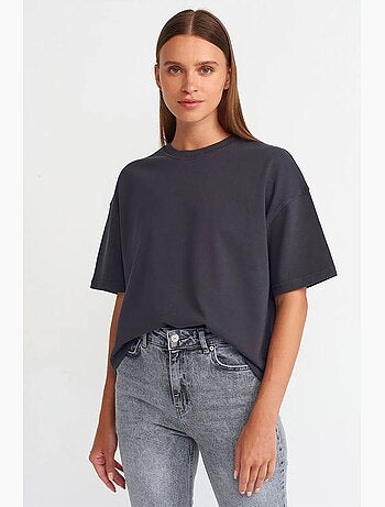 T-shirt oversize en coton à col rond dilvin