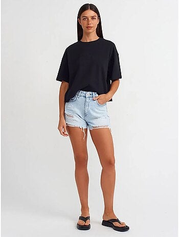 T-shirt oversize en coton à col rond dilvin