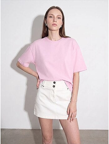 T-shirt oversize en coton à col rond dilvin