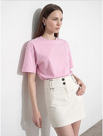 T-shirt oversize en coton à col rond dilvin