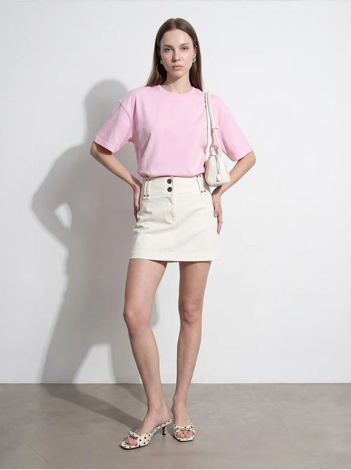 T-shirt oversize en coton à col rond dilvin - Kiabi T-shirt oversize en coton à col rond dilvin - Kiabi