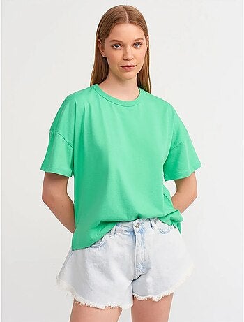 T-shirt oversize en coton à col rond dilvin