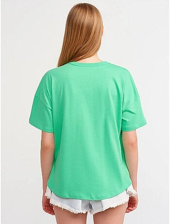 T-shirt oversize en coton à col rond dilvin
