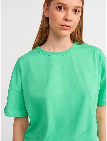 T-shirt oversize en coton à col rond dilvin