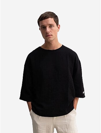 T-shirt oversize en coton à col rond giesto