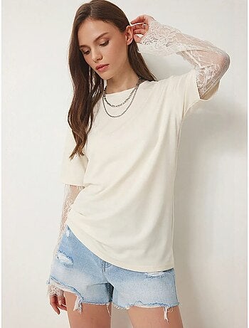 T-shirt oversize en coton à col rond istanbul