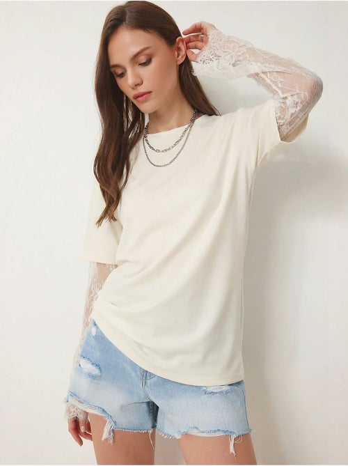 T-shirt oversize en coton à col rond istanbul - Kiabi T-shirt oversize en coton à col rond istanbul - Kiabi
