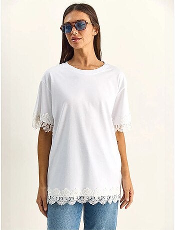 T-shirt oversize en coton à col rond lucci