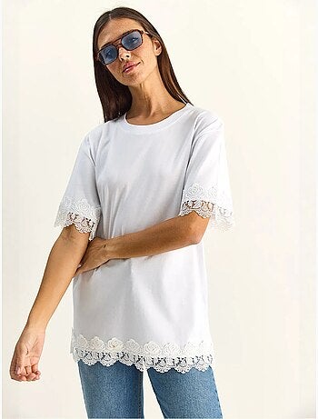 T-shirt oversize en coton à col rond lucci