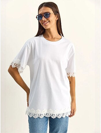 T-shirt oversize en coton à col rond lucci