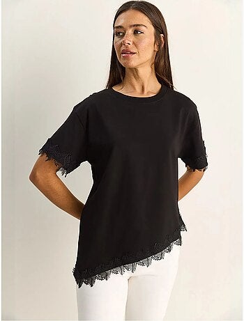 T-shirt oversize en coton à col rond lucci
