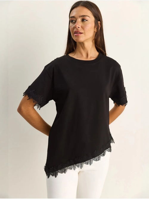 T-shirt oversize en coton à col rond lucci - Kiabi T-shirt oversize en coton à col rond lucci - Kiabi