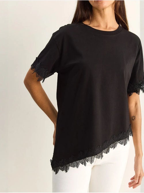 T-shirt oversize en coton à col rond lucci - Kiabi T-shirt oversize en coton à col rond lucci - Kiabi