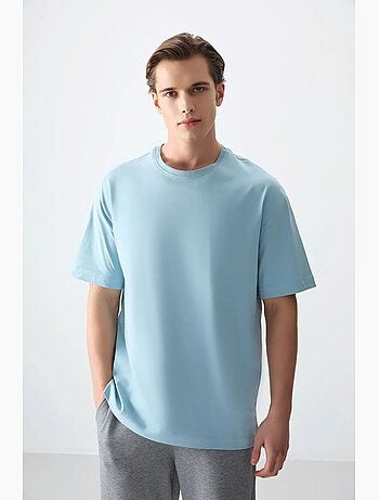 T-shirt oversize en coton à col rond tommy