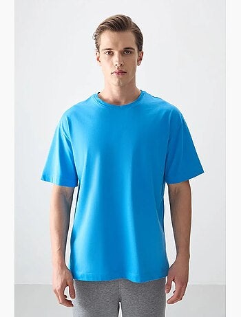 T-shirt oversize en coton à col rond tommy