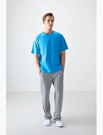T-shirt oversize en coton à col rond tommy
