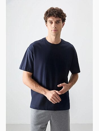T-shirt oversize en coton à col rond tommy