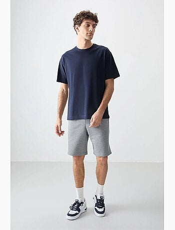 T-shirt oversize en coton à col rond tommy