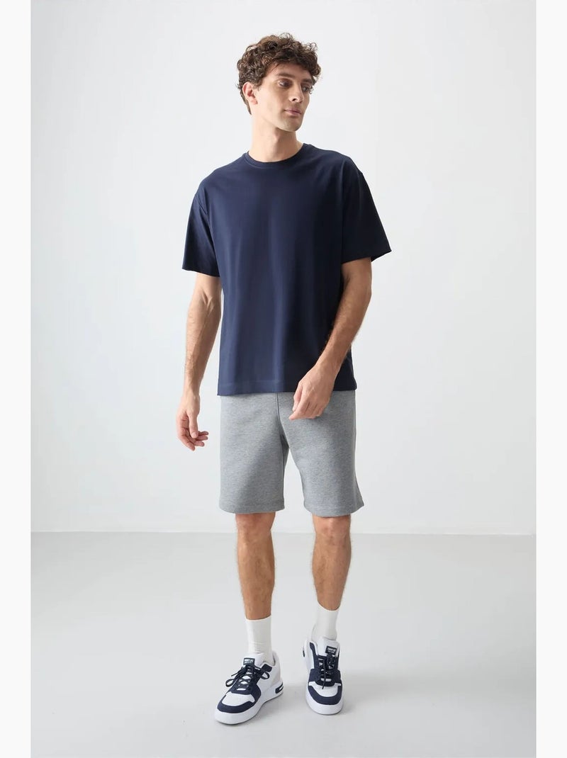 T-shirt oversize en coton à col rond tommy Bleu marine - Kiabi