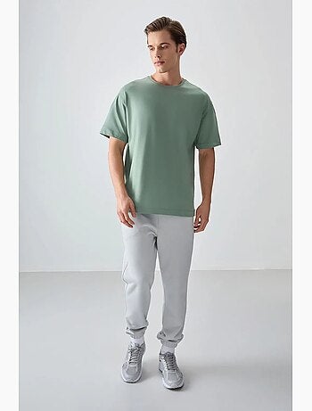 T-shirt oversize en coton à col rond tommy