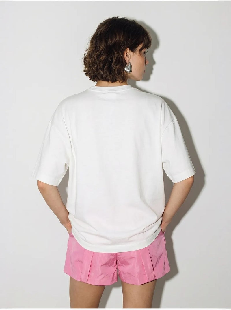 T-shirt oversize en coton à imprimé léopard lucci Blanc - Kiabi