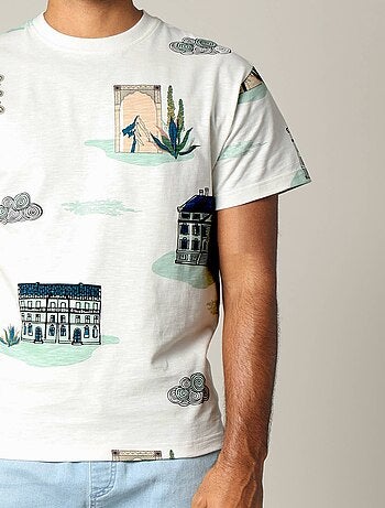 T-shirt oversize en coton avec détails graphiques 'Deeluxe'