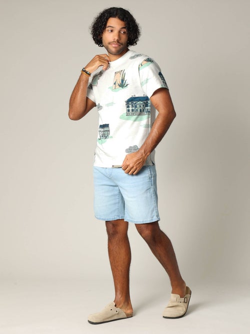 T-shirt oversize en coton avec détails graphiques 'Deeluxe' - Kiabi