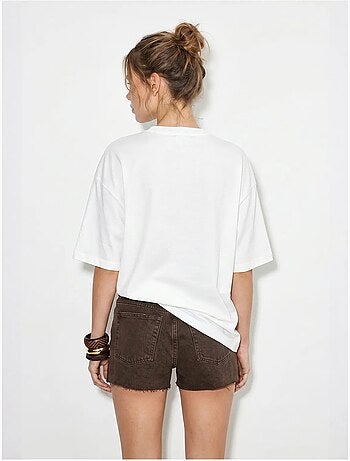 T-shirt oversize en coton avec imprimé cœur lucci