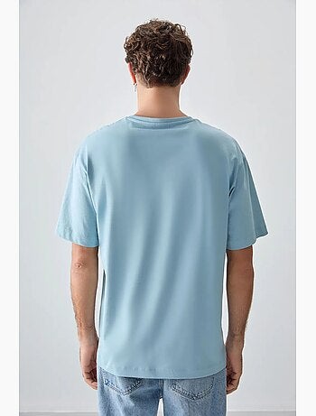 T-shirt oversize en coton avec imprimé texte et col rond tommy