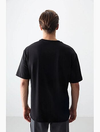 T-shirt oversize en coton avec logo et col rond tommy