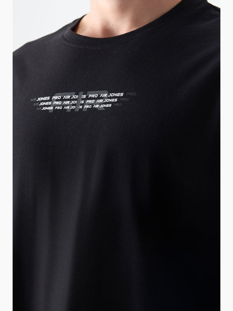T-shirt oversize en coton avec logo et col rond tommy Noir - Kiabi