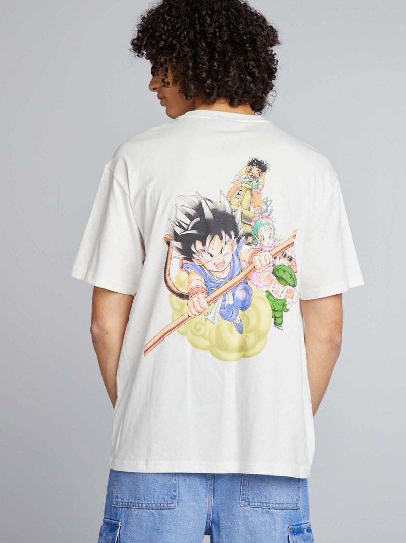 T-shirt oversize en coton 'Dragon Ball Z' blanc - Kiabi
